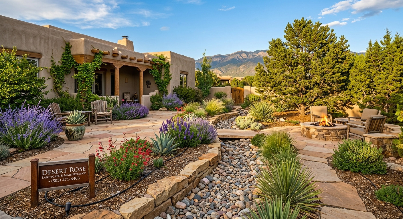 🌵 Sustainable Landscaping in Santa Fe: How Desert Rose Crafts Stunning High-Desert Living Spaces