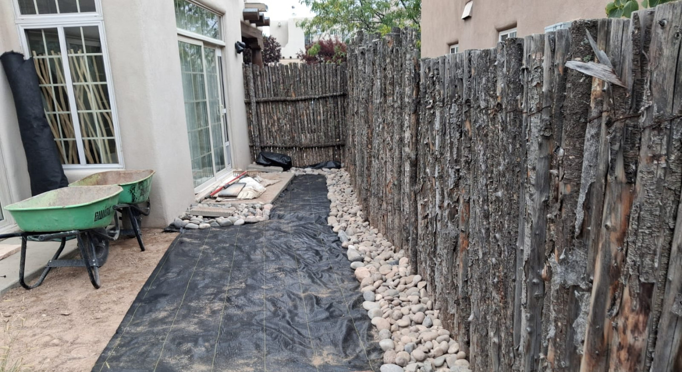 Modern Pergola and Checkerboard Patio Installation